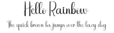 Hello Rainbow by Scratchones — Script Handwritten Font — thumbnail 1