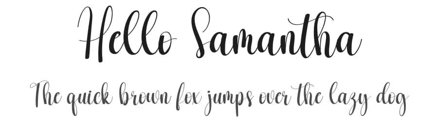 Hello Samantha by creatype designer — Script Handwritten Font