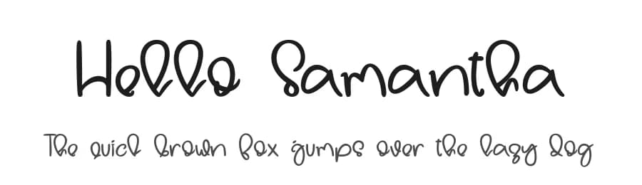 Hello Samantha by Four Lines — Script Handwritten Font