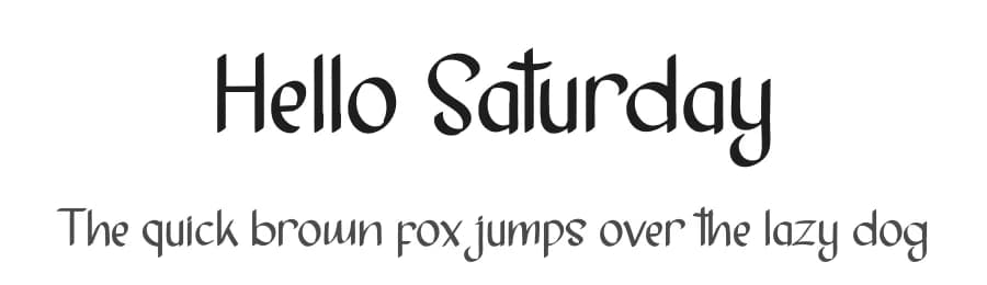 Hello Saturday by Arif Studios — Script Handwritten Font