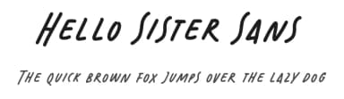 Hello Sister Sans by Letterhend Studio — Script Handwritten Font — thumbnail 1