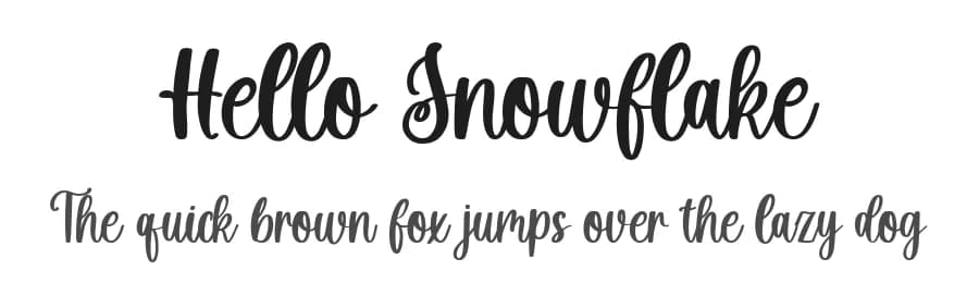 Hello Snowflake by Fikryal studio — Script Handwritten Font