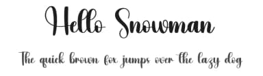 Hello Snowman by Scratchones — Script Handwritten Font — thumbnail 1