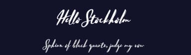 Hello Stockholm by Mats-Peter Forss — Script Handwritten Font — thumbnail 2