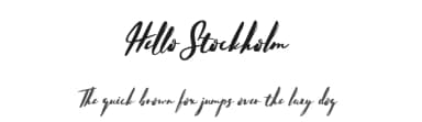 Hello Stockholm by Mats-Peter Forss — Script Handwritten Font — thumbnail 1