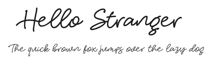 Hello Stranger by Saridezra — Script Handwritten Font