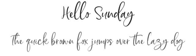 Hello Sunday by Silverdav Studio — Script Handwritten Font