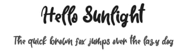 Hello Sunlight by Id: #6888964 — Script Handwritten Font — thumbnail 1