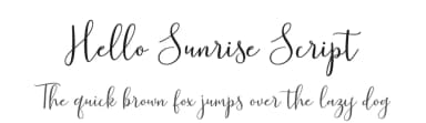 Hello Sunrise Script by Zane Studio — Script Handwritten Font — thumbnail 1