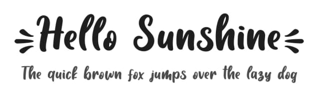 Hello Sunshine by nailetter — Script Handwritten Font