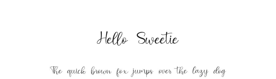 Hello Sweetie by JunCreative — Script Handwritten Font
