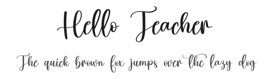 Hello Teacher by Scratchones — Script Handwritten Font
