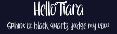 Hello Tiara by Milea Sajojo — Script Handwritten Font — thumbnail 2