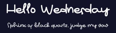 Hello Wednesday by ONG Type — Script Handwritten Font — thumbnail 2