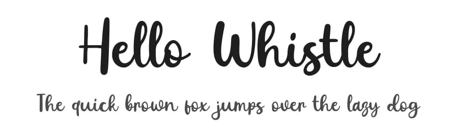 Hello Whistle by Khurasan — Script Handwritten Font