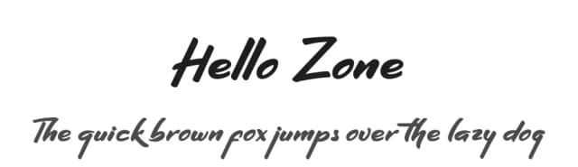 Hello Zone by Display Studio — Script Handwritten Font