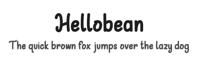 Hellobean by Yusa Studio — Script Handwritten Font