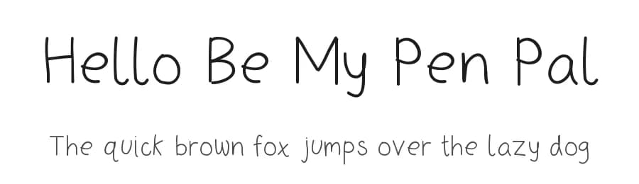 Hello Be My Pen Pal by Jen Jones — Script Handwritten Font