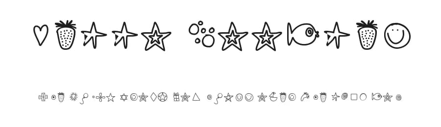 Hello Doodles by Jen Jones — Dingbats Font