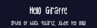 Hello Giraffe by Yicong Faith — Script Handwritten Font — thumbnail 2