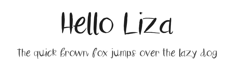 Hello Liza by Jen Jones — Script Handwritten Font
