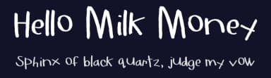 Hello Milk Money by Jen Jones — Script Handwritten Font — thumbnail 2