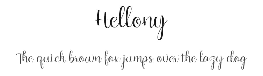 Hellony by Alit Design — Script Handwritten Font