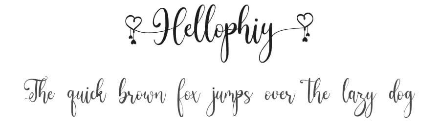Hellophiy by Qwrtype Foundry — Script Handwritten Font