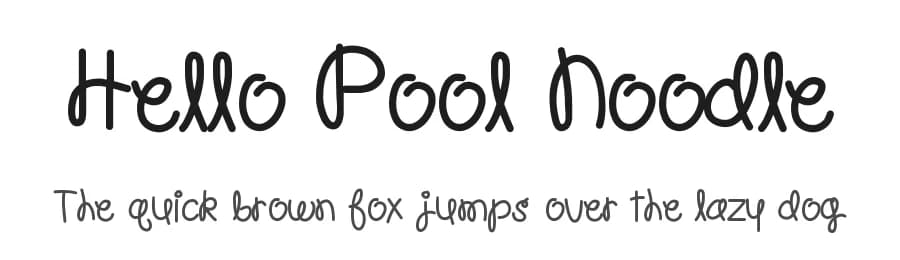 Hello Pool Noodle by Jen Jones — Script Handwritten Font