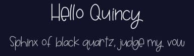 Hello Quincy by Jen Jones — Script Handwritten Font — thumbnail 2