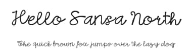 Hello Sansa North by Jen Jones — Script Handwritten Font — thumbnail 1