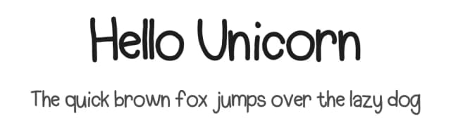 Hello Unicorn by Letterayu — Script Handwritten Font