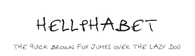 Hellphabet by Hellron Design — Script Handwritten Font