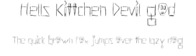Hells Kittchen Devil God by Manuel Viergutz | Typo Graphic Design — Script Handwritten Font — thumbnail 1