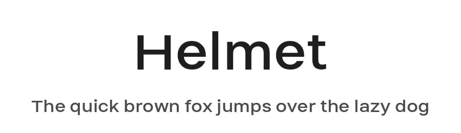 Helmet by Carl Enlund — Sans Serif Font