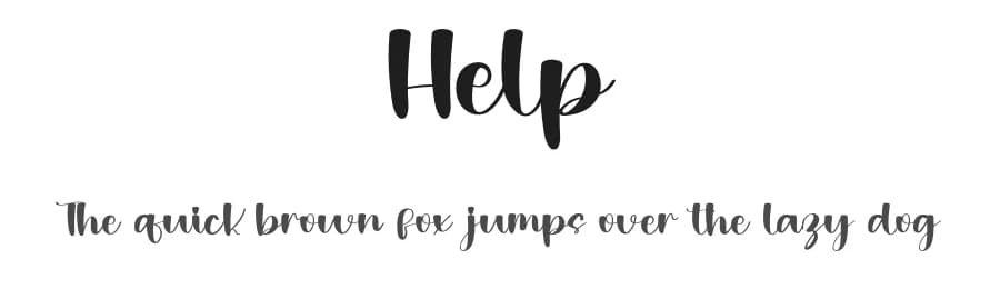 Help by FreshtypeINK — Script Handwritten Font