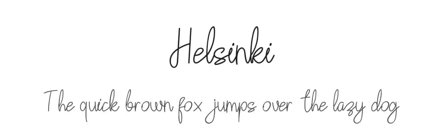 Helsinki by alphArtype — Script Handwritten Font