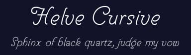 Helve Cursive by Toto — Script Handwritten Font — thumbnail 2