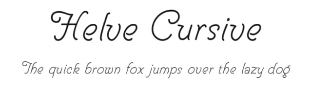 Helve Cursive by Toto — Script Handwritten Font