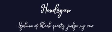 Hendryan by Amarlettering - Takiy — Script Handwritten Font — thumbnail 2