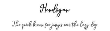 Hendryan by Amarlettering - Takiy — Script Handwritten Font — thumbnail 1
