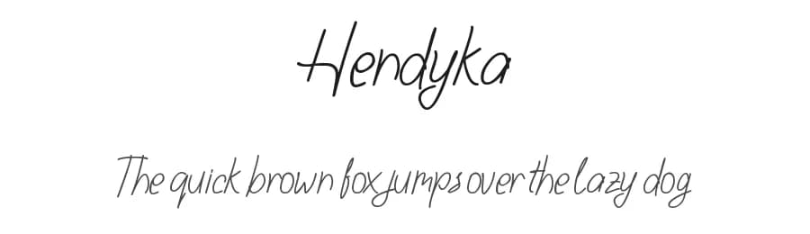 Hendyka by Miftah Locare — Script Handwritten Font — preview 1