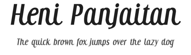 Heni Panjaitan by Midfont Studio — Script Handwritten Font