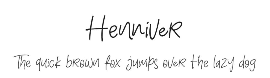 Henniver by Khurasan — Script Handwritten Font