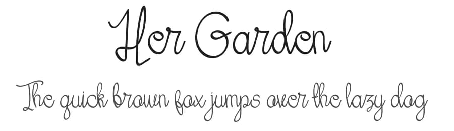 Her Garden by Mojibam — Script Handwritten Font