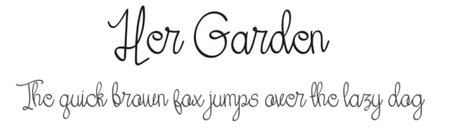 Her Garden by Mojibam — Script Handwritten Font