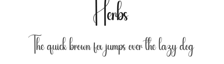 Herbs by Andi Moz — Script Handwritten Font
