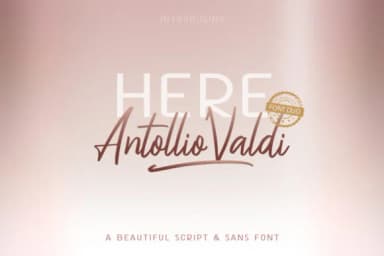 Here Antollio Valdi Duo Font by Khurasan — Script Handwritten Font — thumbnail 1