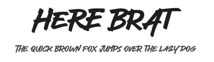 Here Brat by Khurasan — Script Handwritten Font