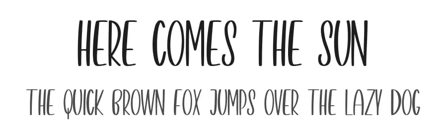 Here Comes The Sun by Fikryal studio — Script Handwritten Font